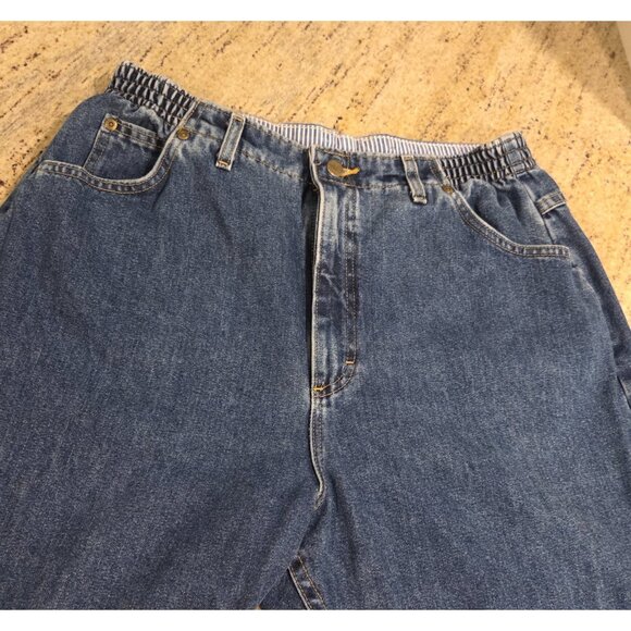 LL Bean Women's Double L Comfort Waist Size 32x28 Reg Jeans Blue Denim Hi-Rise - Picture 8 of 13